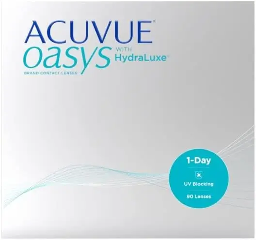 Acuvue Oasys 1-Day Hydraluxe Technology Daily Spherical Lenses , 90 unités