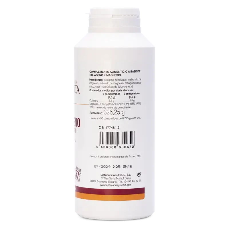 Ana Maria Lajusticia Collagen with Magnesium, Pack 4 x 450 comprimés - Image 4