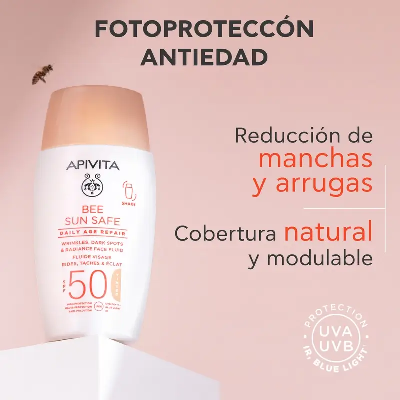 Apivita Apivita Daily Anti-Aging Repair With Colour Spf50, 50 ml - Image 2