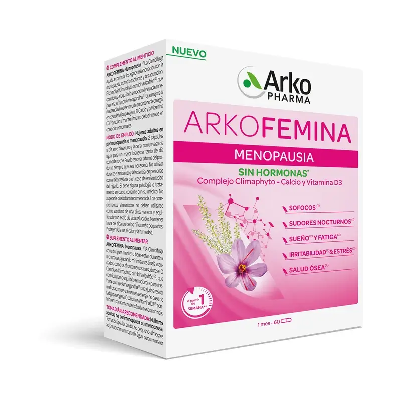 Arkopharma Arkofémina Ménopause, 60 gélules