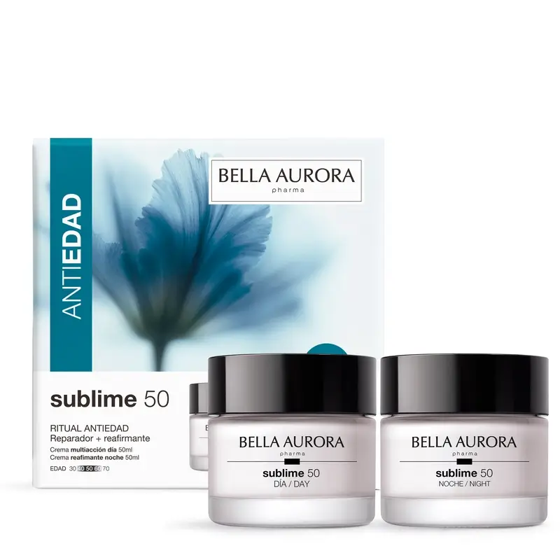 Bella Aurora Sublime 50 Pack : Rituel anti-âge, réparateur et raffermissant, 50 + 50 ml