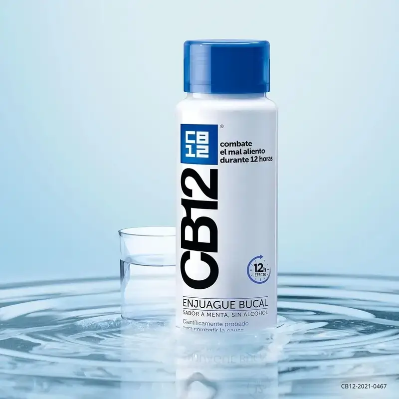 Cb12 Bain de bouche à la menthe Bain de bouche contre l'halitose aromatisé à la menthe, 2X250 Ml - Image 3