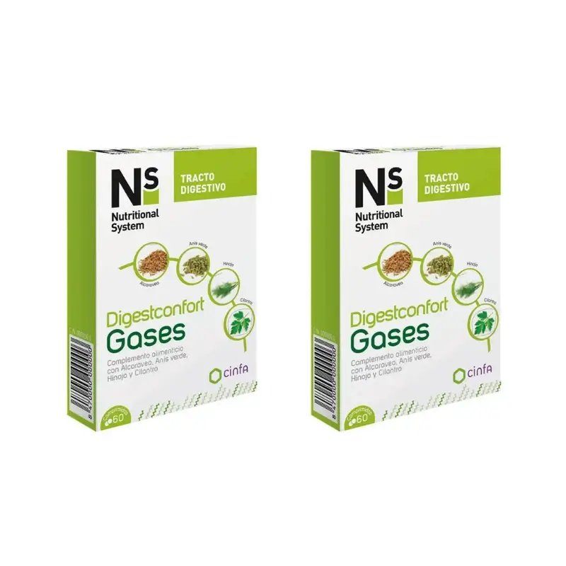 Cinfa Ns Digestconfort Gases, 2X60 Comprimés