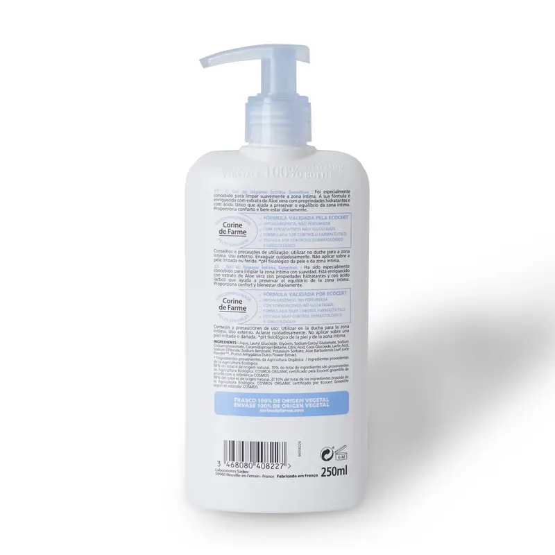 Corine De Farme Sensitive Intimate Hygiene Gel Bio , 250 ml - Image 2