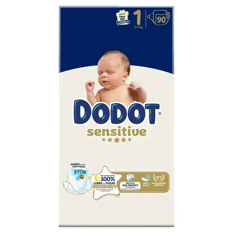 Dodot Sensitive Jumbo Sensitive Nappy Pack Taille 1, 2x90 unités - Image 2