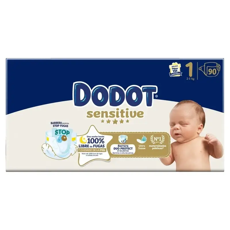 Dodot Sensitive Jumbo Sensitive Nappy Pack Taille 1, 2x90 unités - Image 3
