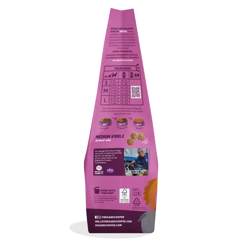 Edgard & Cooper Medium Adult Dog Food With Fresh Venison & Duck , 1 kg - Image 3