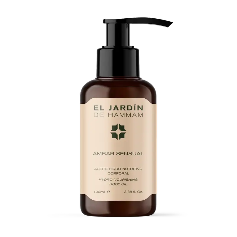Le Jardin du Hammam Huile hydro-nourrissante sensuelle à l'ambre pour le corps, 100 ml