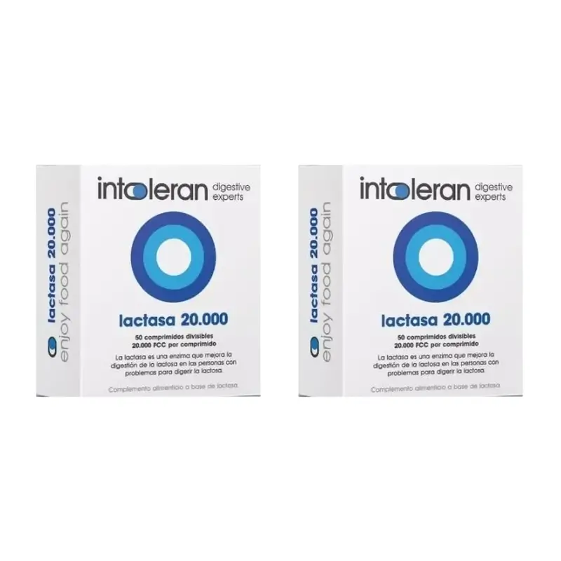 Intoleran Lactase 20000 Complément alimentaire, 2X50 comprimés