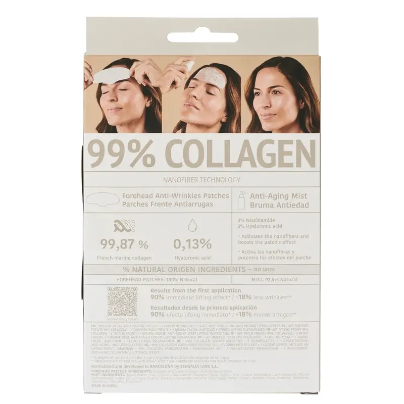 Iroha Nature Forehead Patches 99% Collagen (3 pcs + 1 Mist) , 3 paires - Image 2