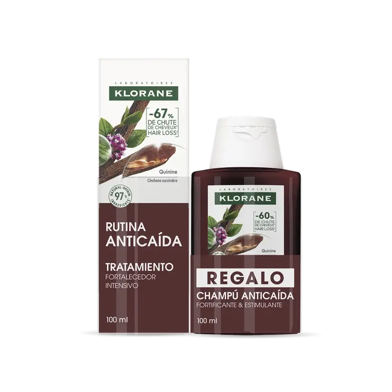 Klorane Pack Traitement Intensif Anti-Chute + Shampooing à la Quinine 100 Ml