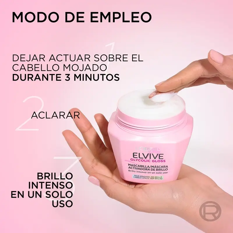 L'Oréal Paris Elvive Glycolic Gloss Shine Activating Mask, 310 ml - Image 6