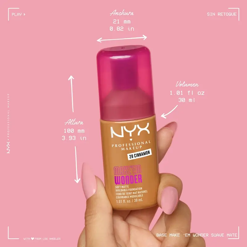 Nyx Cosmetics Make Em Wonder Fdt Deep Ebony, 30 ml - Image 8