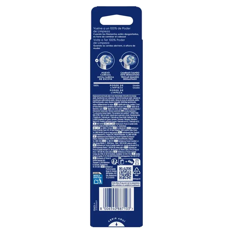 Oral-B Braun Sensitive Clean Refill, 4 pièces - Image 3