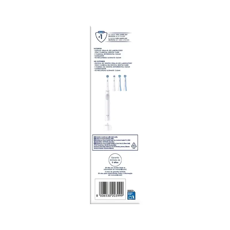 Brosse à dents électrique Oral B Braun Io2 White, 2 têtes de brossage, 1 paquet - Image 10