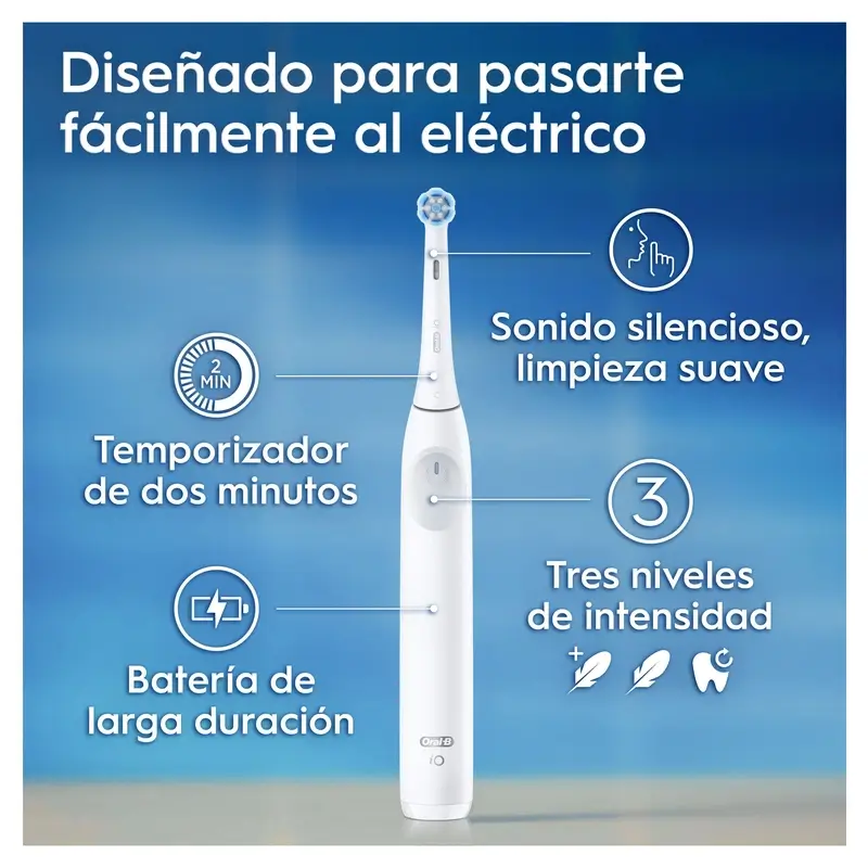 Brosse à dents électrique Oral B Braun Io2 White, 2 têtes de brossage, 1 paquet - Image 3
