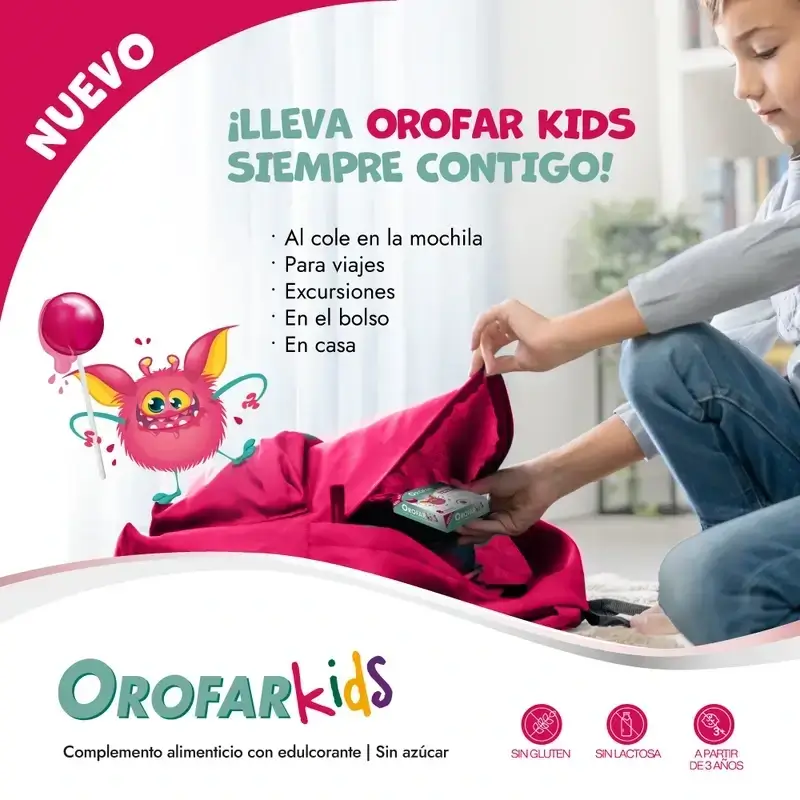 Orofar Kids Sucettes sans sucre à la framboise contre les démangeaisons de la gorge, 2x8 sucettes - Image 5