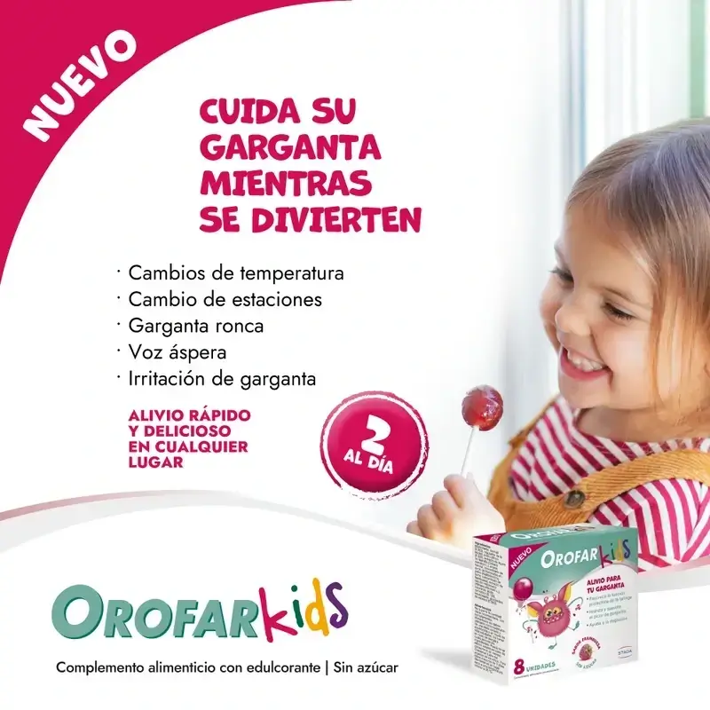 Orofar Kids Sucettes sans sucre à la framboise contre les démangeaisons de la gorge, 2x8 sucettes - Image 6