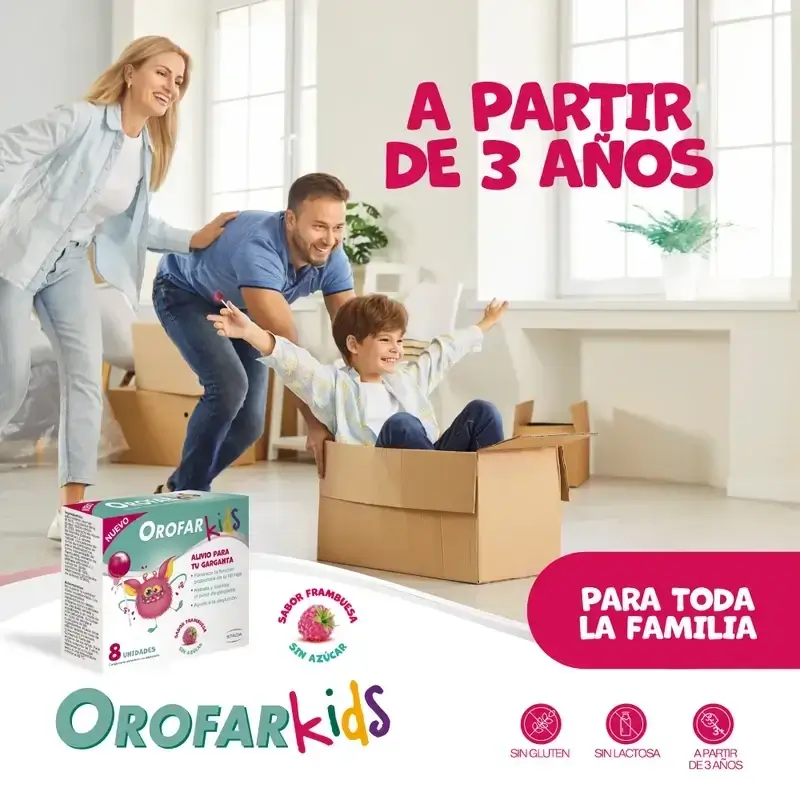 Orofar Kids Sucettes sans sucre à la framboise contre les démangeaisons de la gorge, 2x8 sucettes - Image 7