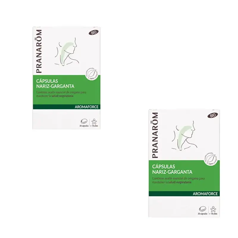 Pranarôm Aromaforce Nez-Gorge, 2X30 Capsules