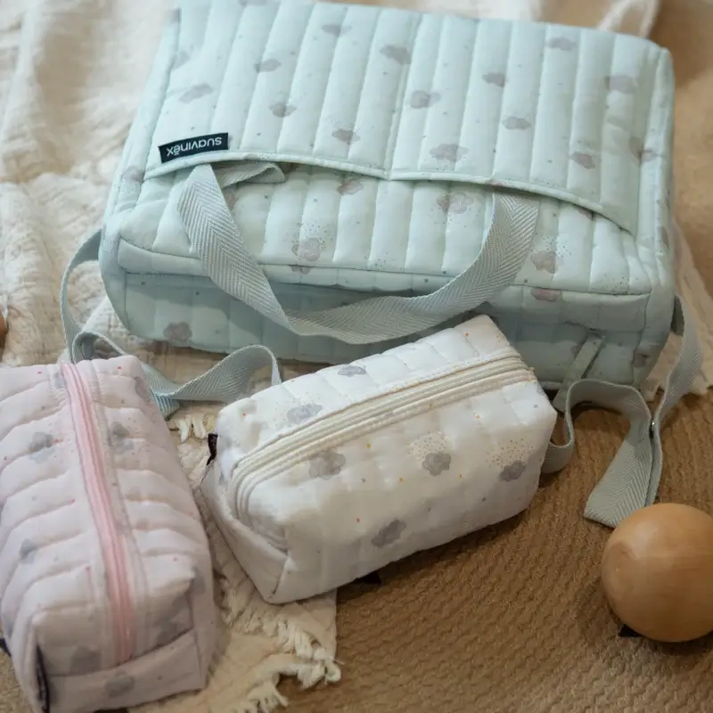 Suavinex Baby Toilet Bag Travel Cloth, Beige - Image 8