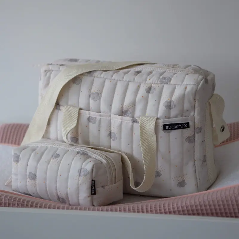Suavinex Baby Toilet Bag Travel Cloth, Beige - Image 9