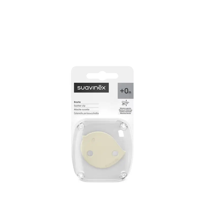 Suavinex Attache-sucette Broche +0 Mois Birdies Beige - Image 4