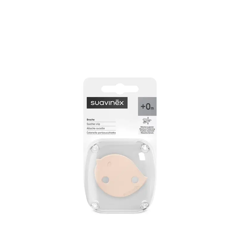 Suavinex Attache-sucette Broche +0 Mois Birdies Rose - Image 4