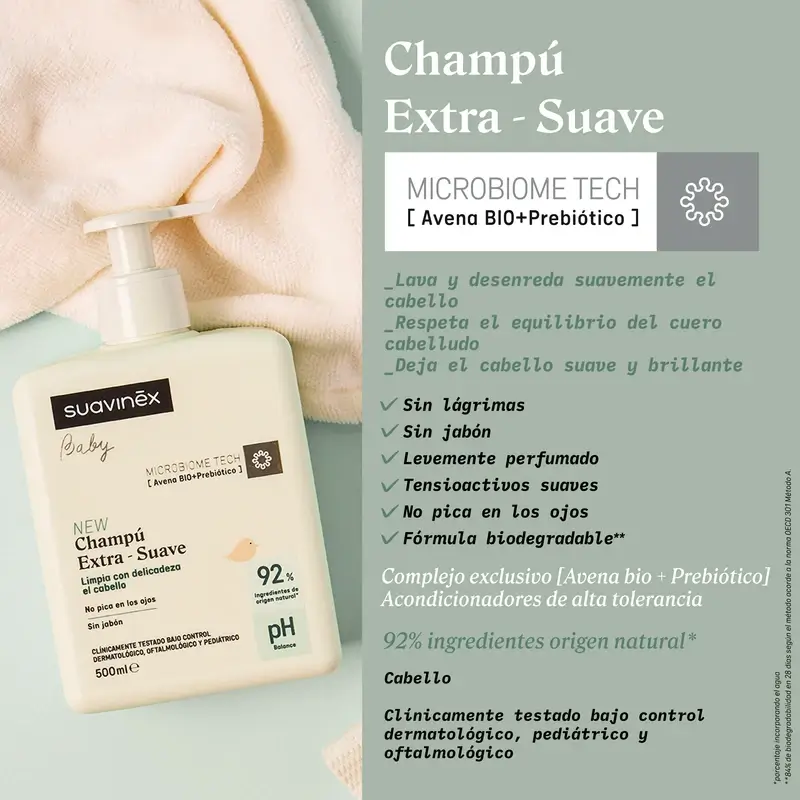 Suavinex Shampooing Extra Doux, 500 Ml - Image 3