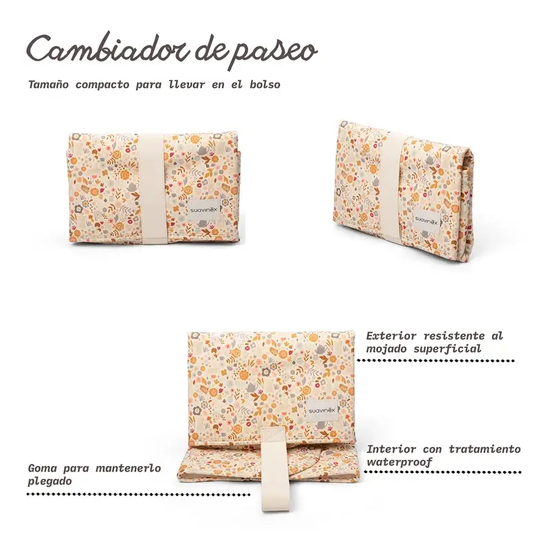Tapis à langer portable Suavinex, rose - Image 4
