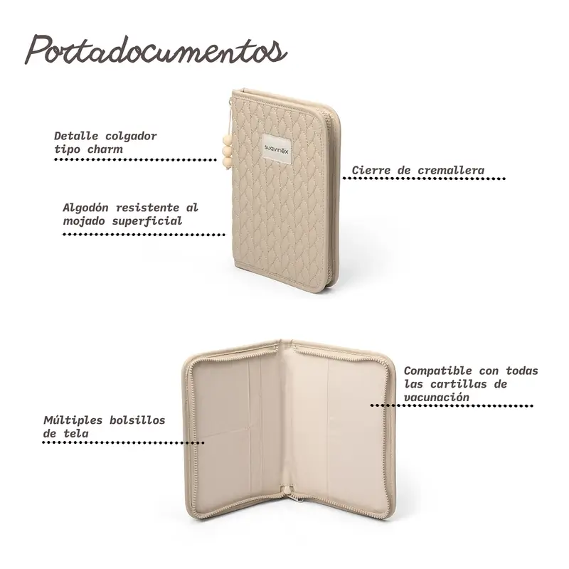 Porte-documents Suavinex, beige - Image 4