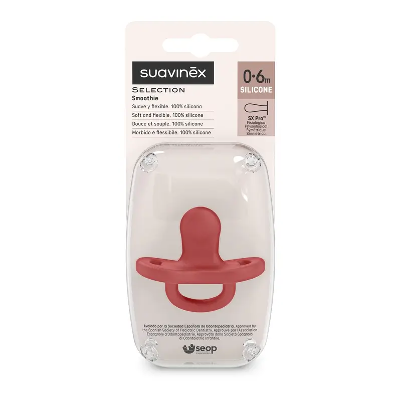 Suavinex Sucette Tout Silicone Physiologique Sx Pro, 0/6 Mois, Chili Pepper - Image 3