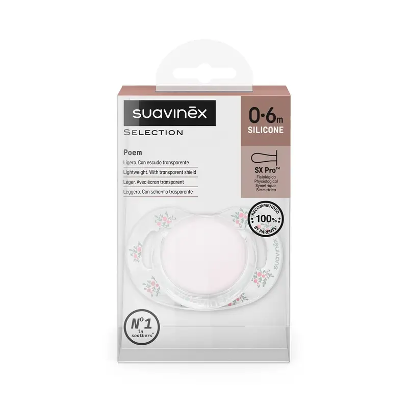 Suavinex Sucette Sx Pro 0/6 Mois, Poetry Pink - Image 3