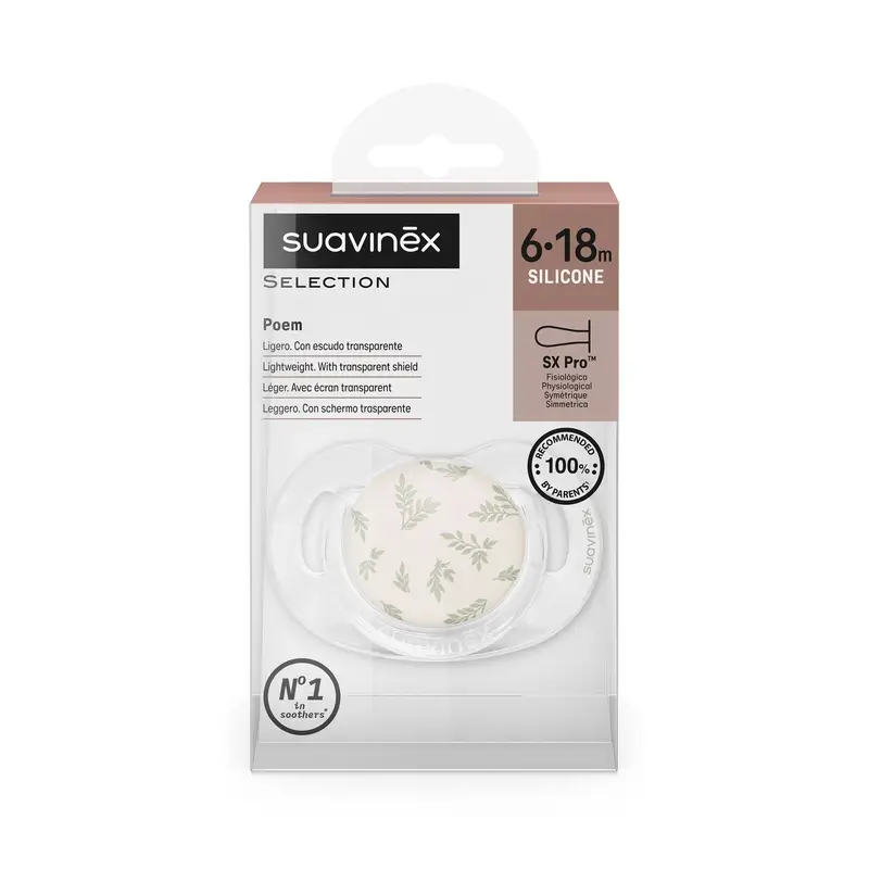 Suavinex Sucette Sx Pro 6/18 Mois, Poetry Green - Image 3