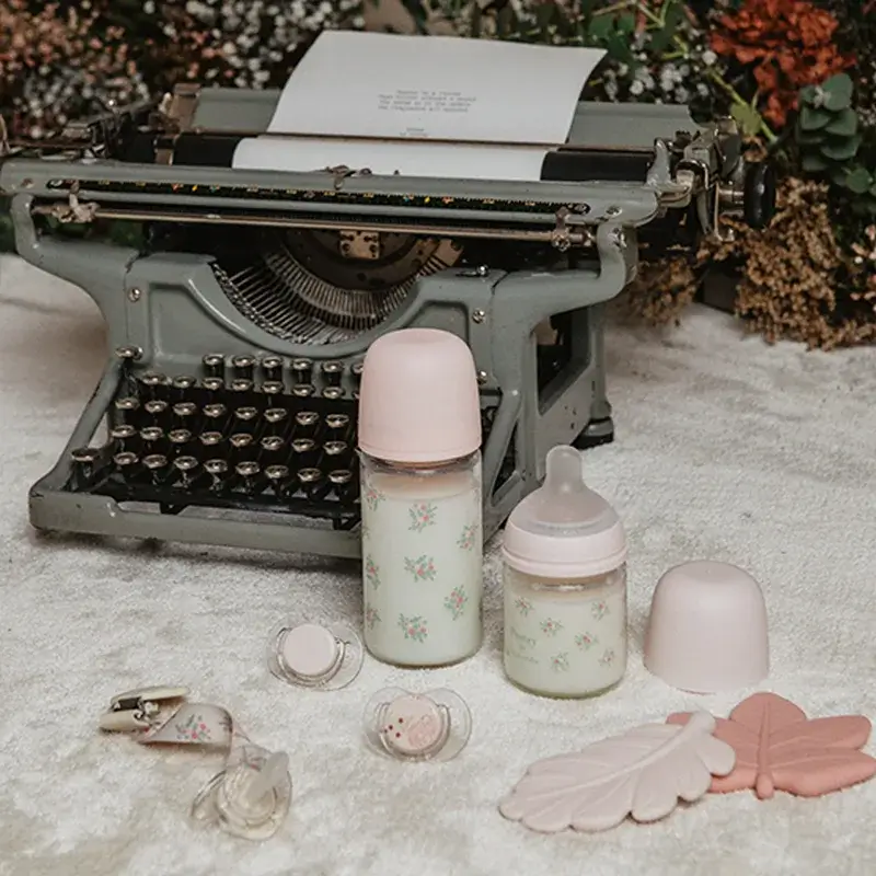 Suavinex Sucette en tissu +0 mois, Poetry Pink - Image 6