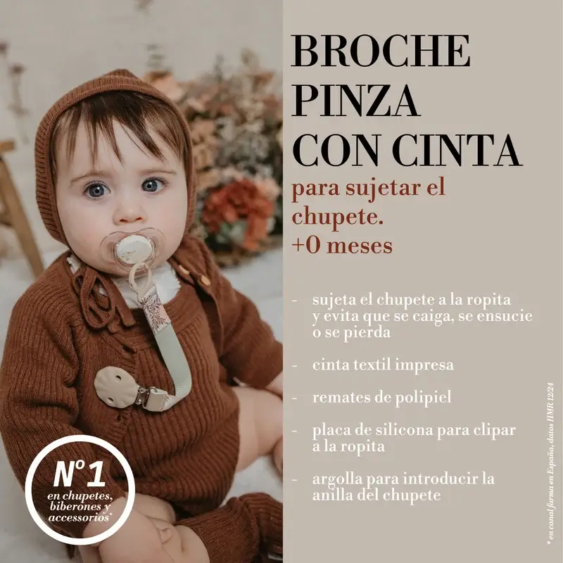 Suavinex Sucette en tissu +0 mois, Poetry Pink - Image 7