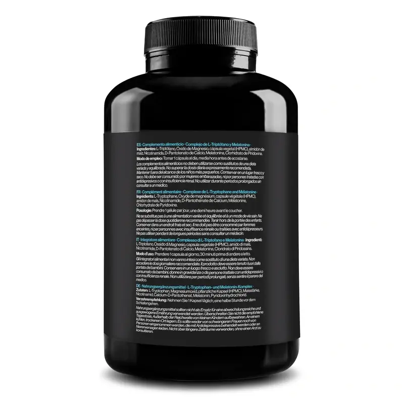 Zenement L-Tryptophan & Melatonin Complex, 180 gélules végétaliennes - Image 3